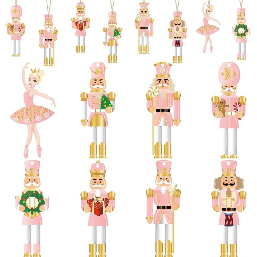 Adorable 24 Pcs Hanging Nutcracker Tree Ornaments for Festive Celebrations